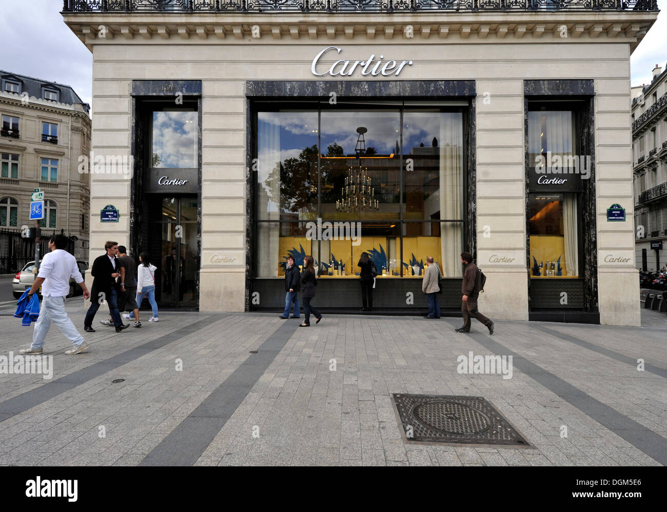 Cartier, Luxusgüter kaufen, Champs-Elysées, Paris, Frankreich, Europa, PublicGround Stockfoto