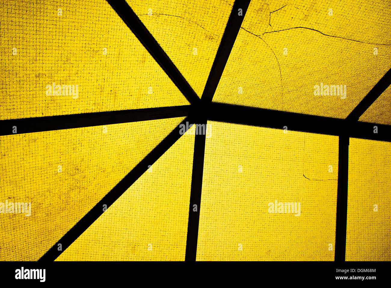 gelbes Glas abstrakte Struktur Stockfoto