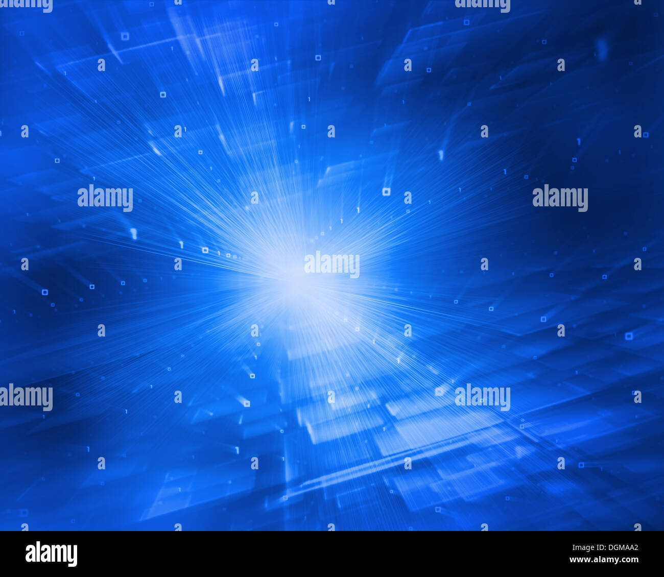 Leuchtenden hellen blauen Hintergrund Stockfoto