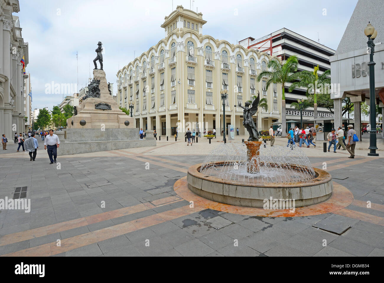 Fußgängerzone in der alten Stadt von Guayaquil, Ecuador, Südamerika Stockfoto