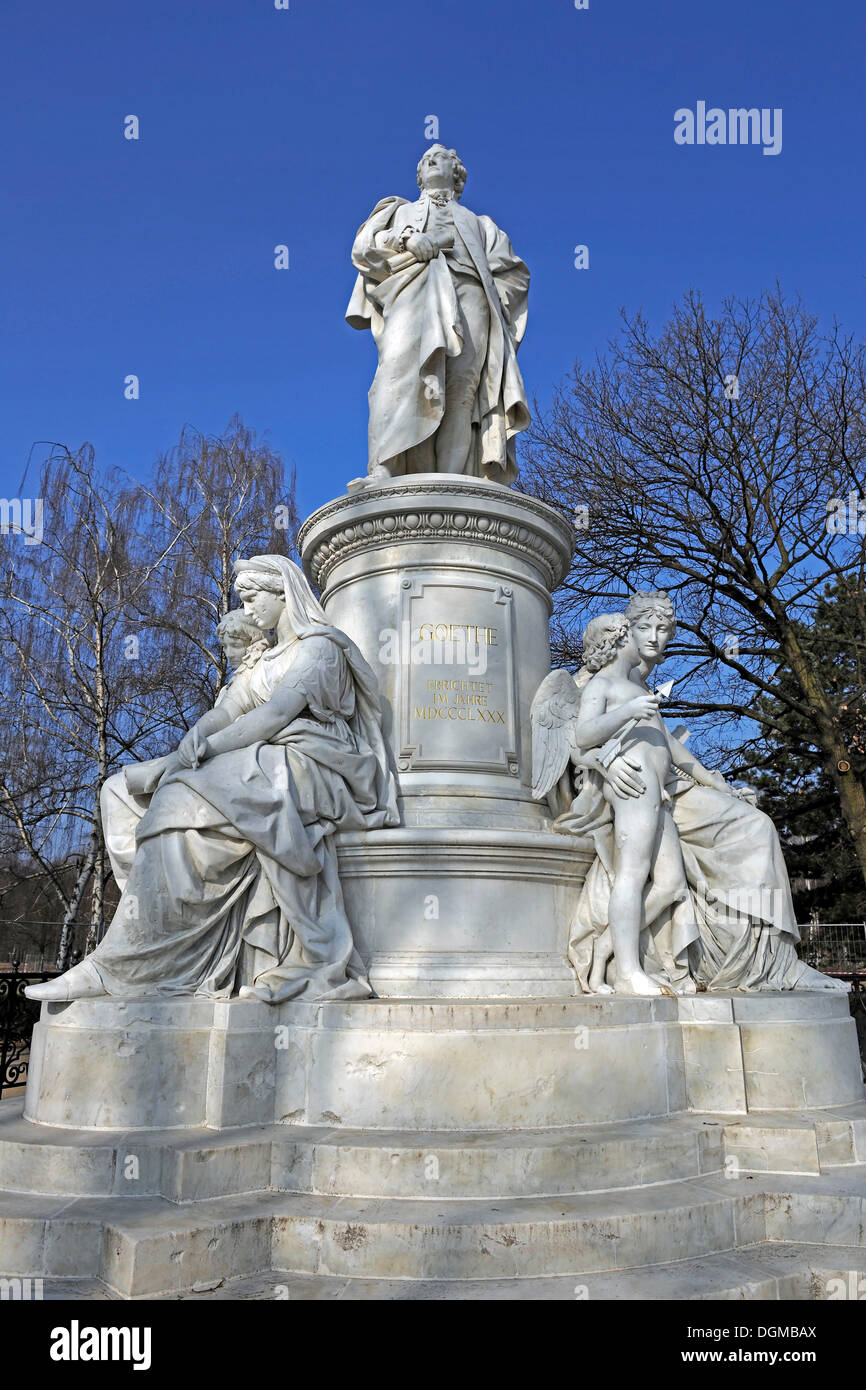 Denkmal für Johann Wolfgang von Goethe, Tiergarten, Berlin Stockfoto