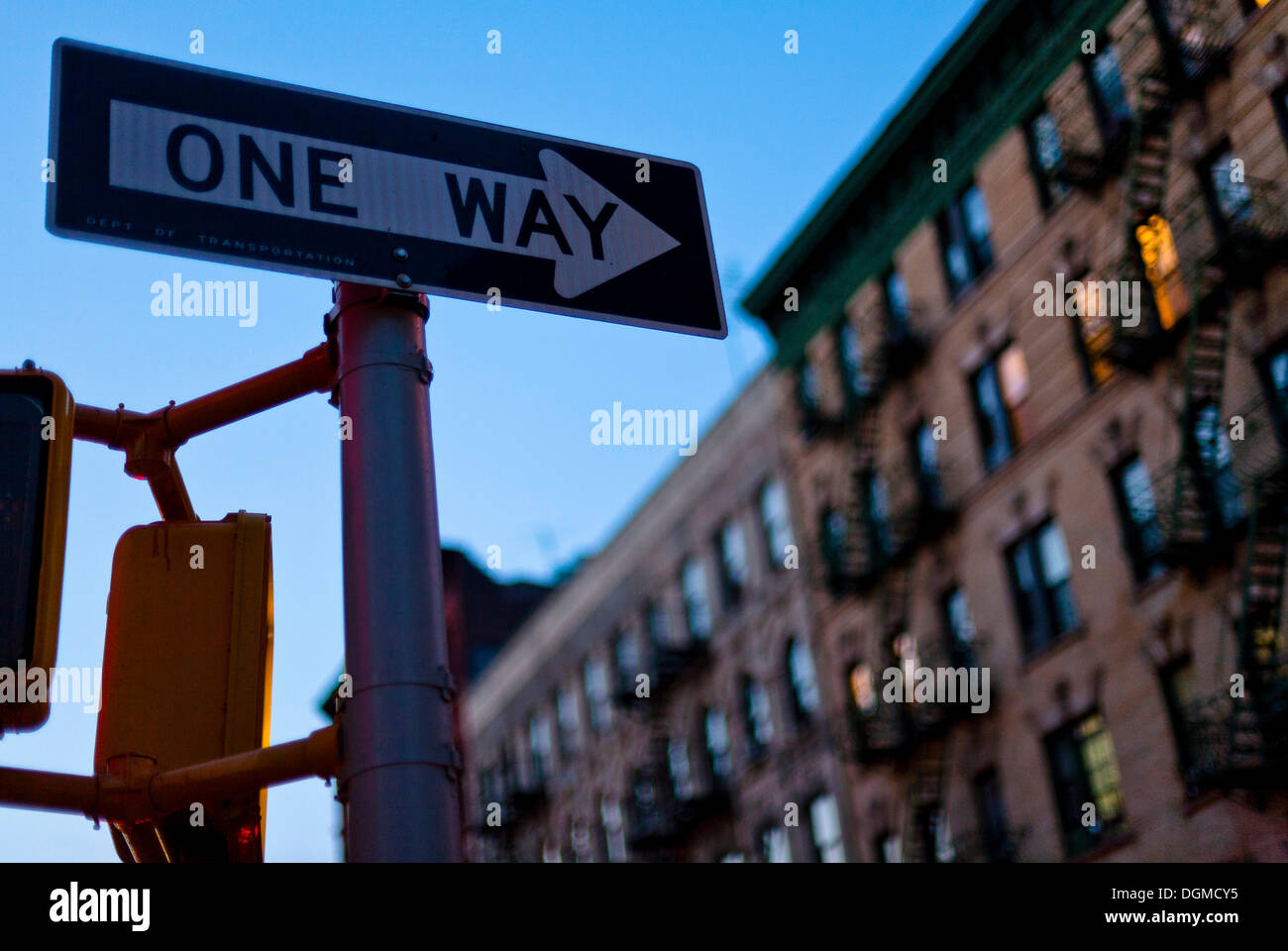 One way Zeichen, Soho, New York City, USA Stockfoto