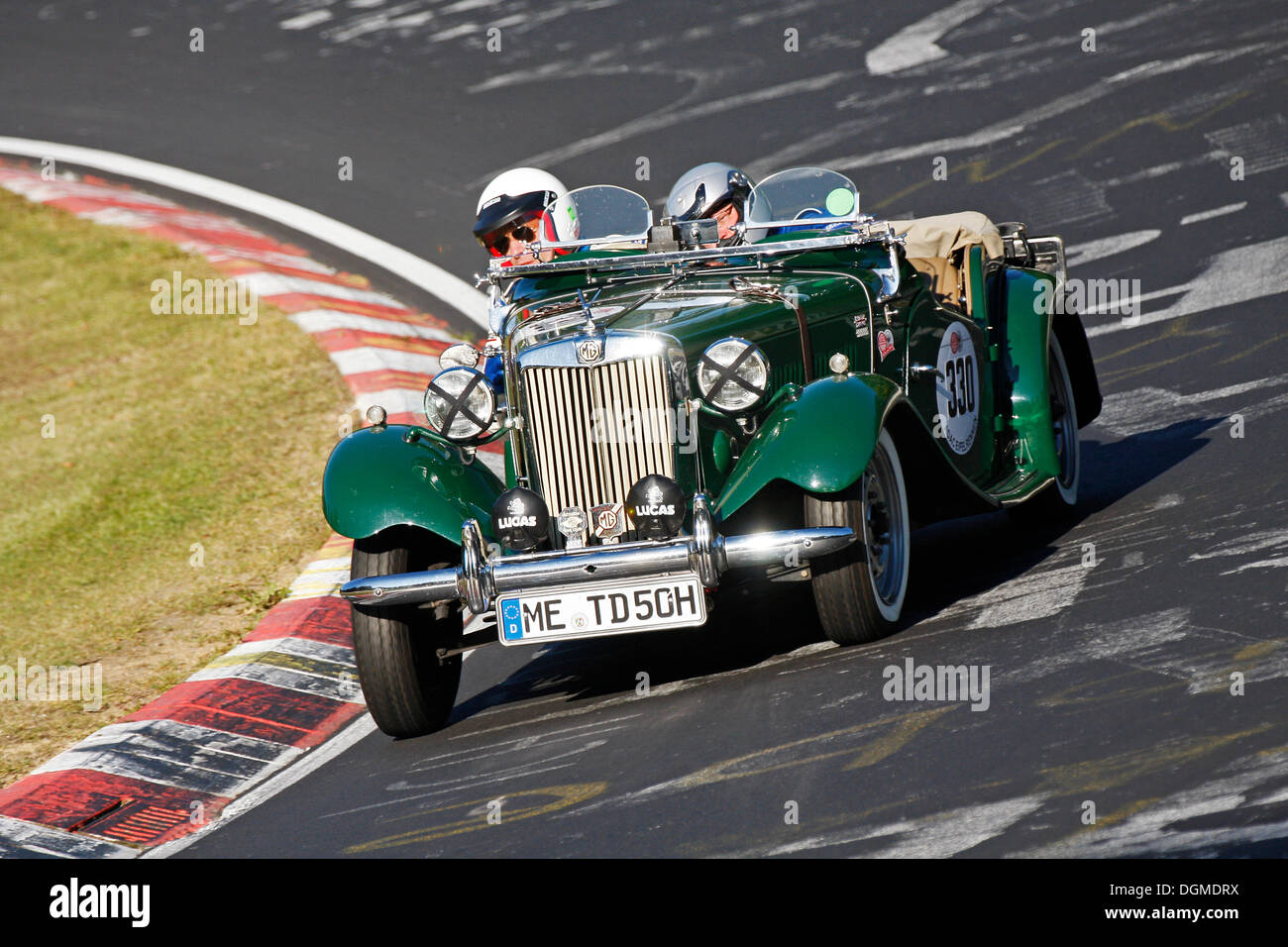 MG TD Oldtimer, Rennen Nürburgring Classic 2008, Nordschleife, Nürburgring Rennstrecke, Rheinland-Pfalz Stockfoto