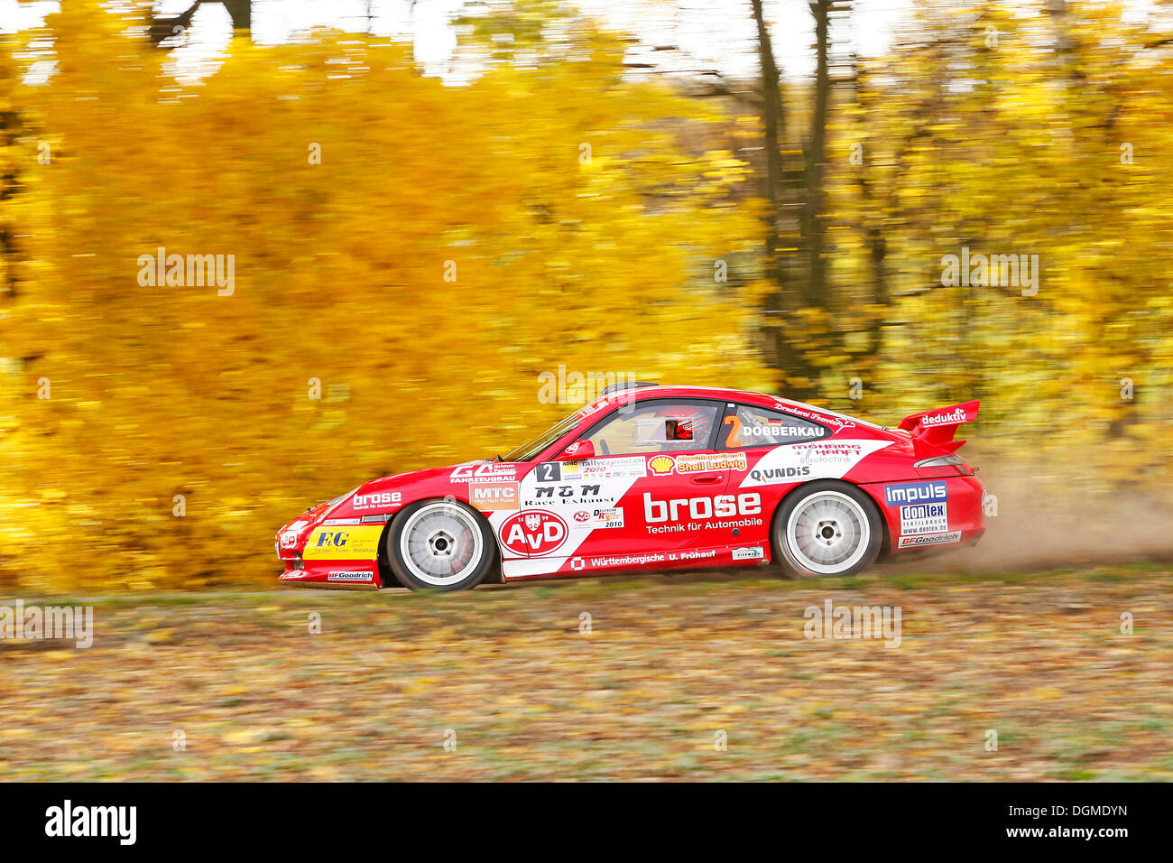 996 911 Porsche GT3 RS, angetrieben von Olaf Dobberkau, DRS-Champion 2010, Rallye Stehr Rallyesprint 2010, Hessen Stockfoto