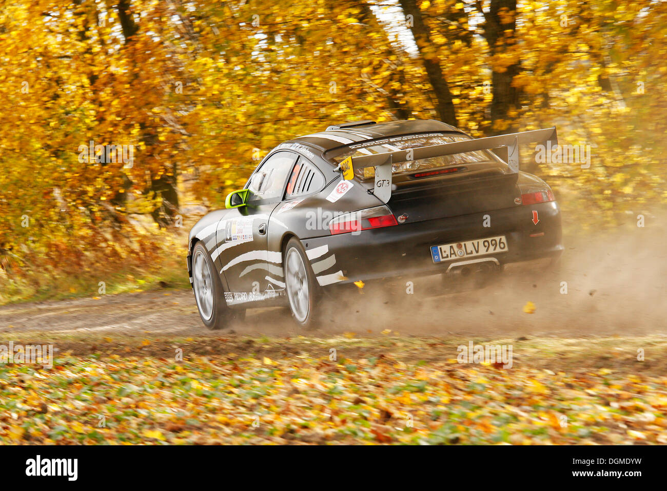 996 911 Porsche GT3 RS, Rallye Stehr Rallyesprint 2010, Hessen Stockfoto