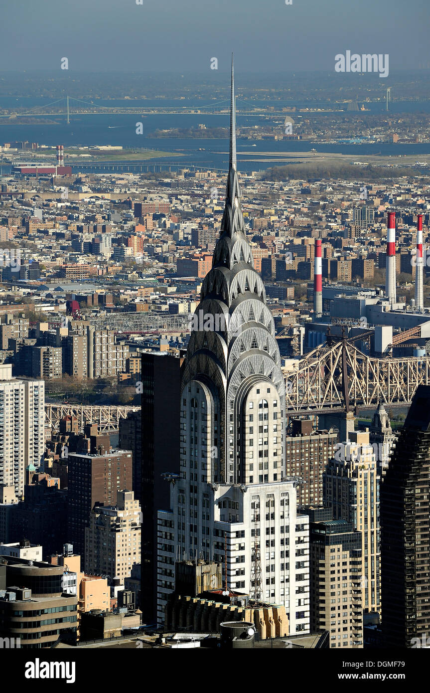 Blick vom Empire State Building, das Chrysler Building, Midtown Manhattan, New York City, New York, USA, Nordamerika Stockfoto