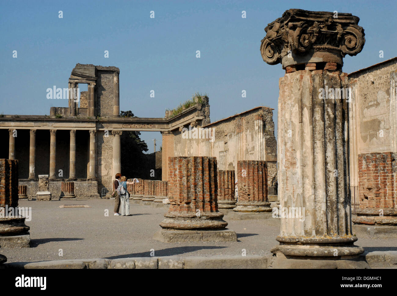 Die Basilika in Pompeji, Italien, Europa Stockfoto