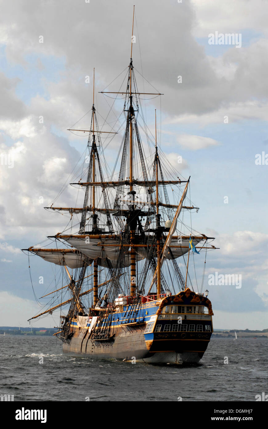 Volle Nachbau Ostindienfahrer "Götheborg" in Ostsee Stockfoto