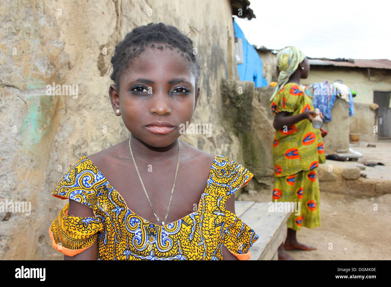 Junges Mädchen der Gonja Guan ethnische Gruppe, Ghana Stockfoto