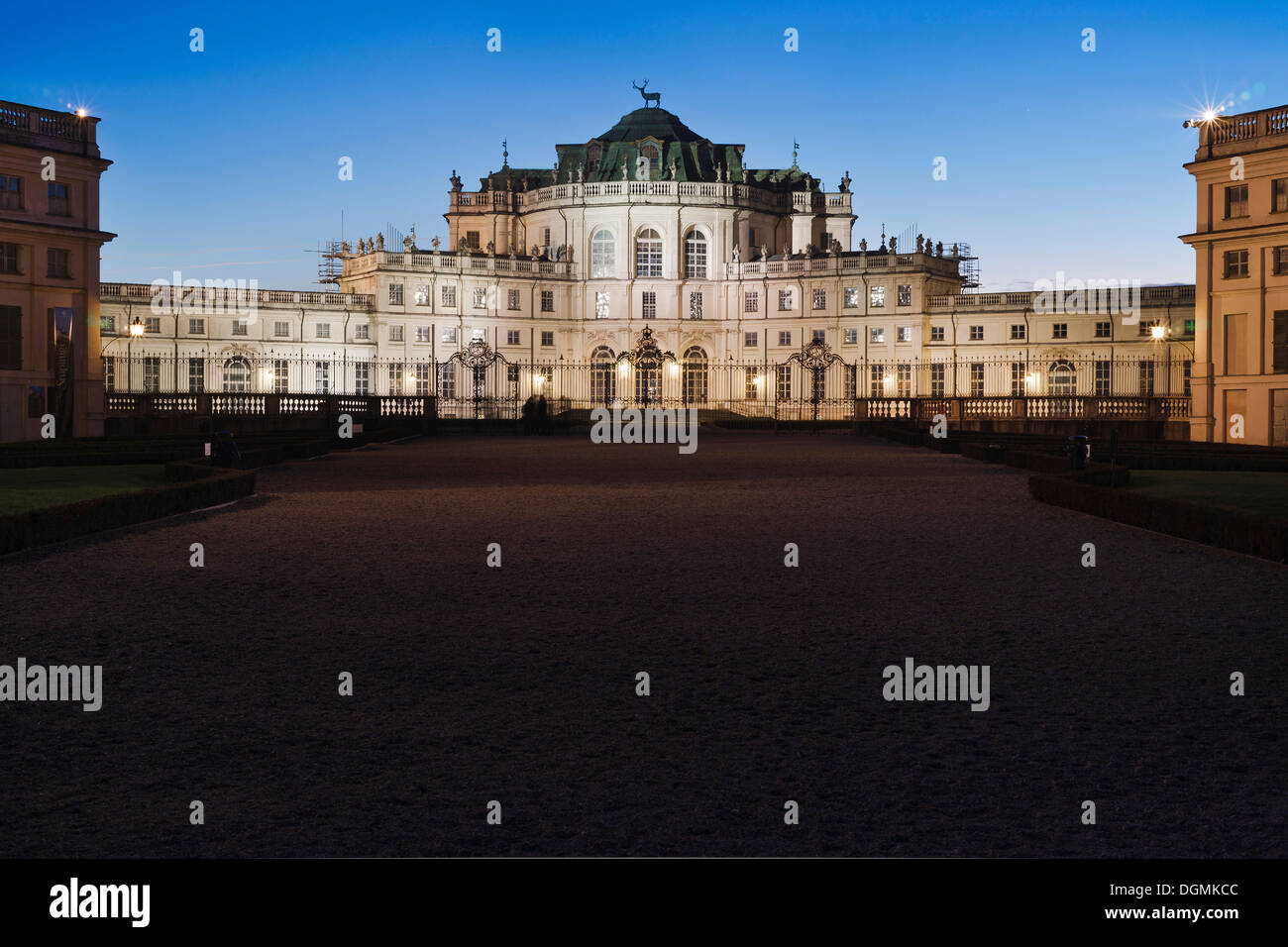 Barocke Jagdschloss Palazzina di Caccia di Stupinigi von den Herzögen von Savoyen, erbaut von dem Hofarchitekten Filippo Juvarra Stockfoto