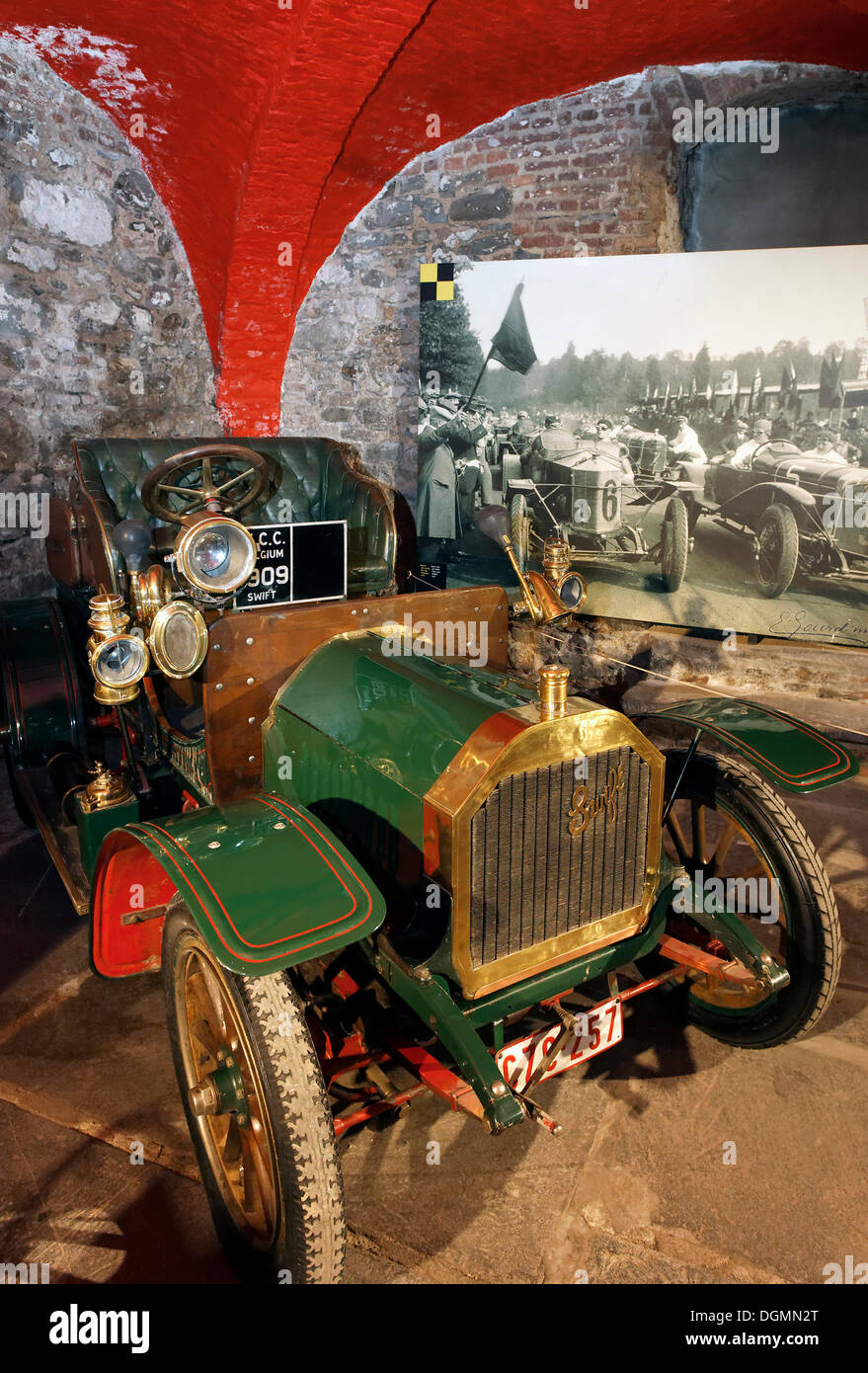 De Dion Bouton Swift, Rennwagen von 1902, Museum der Circuit de Spa-Francorchamps Rennstrecke, Stavelot Abbey, Ardennen Stockfoto