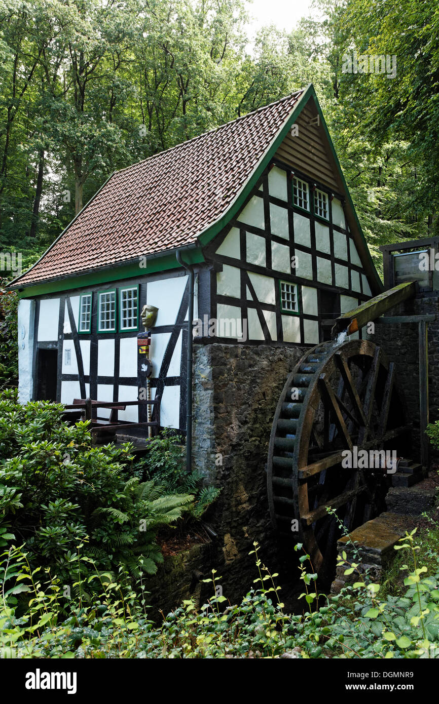 Romantische Wasser Mühle, Fachwerkhaus, Bad Essen, Osnabrücker Land/Region, Niedersachsen Stockfoto