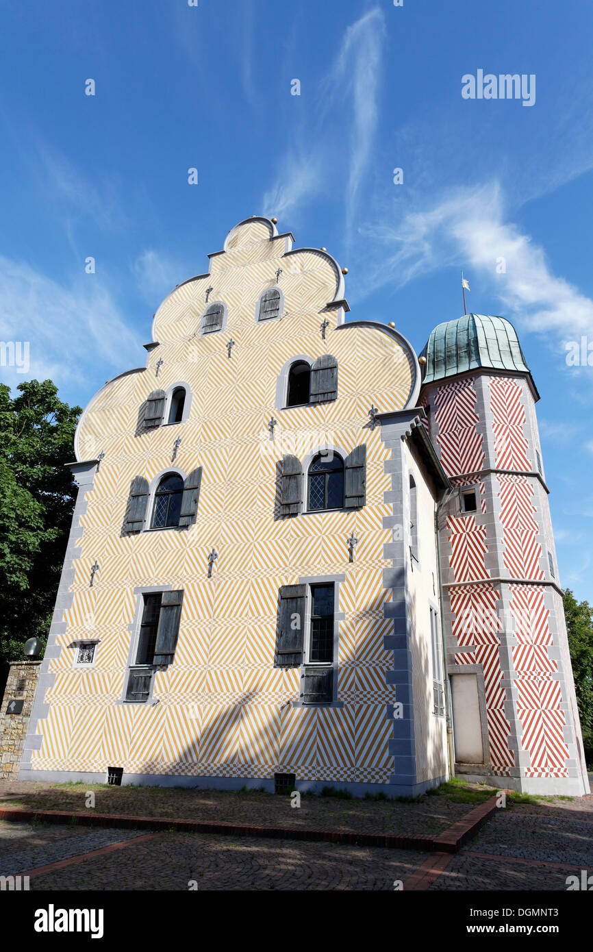 Ledenhof, Palais mit Treppenturm, Gebäude des mittelalterlichen Adels, Osnabrück, Niedersachsen Stockfoto Ledenhof, Palais mit Treppenturm, Gebäude des mittelalterlichen Adels, Osnabrück, Niedersachsen Stockfoto