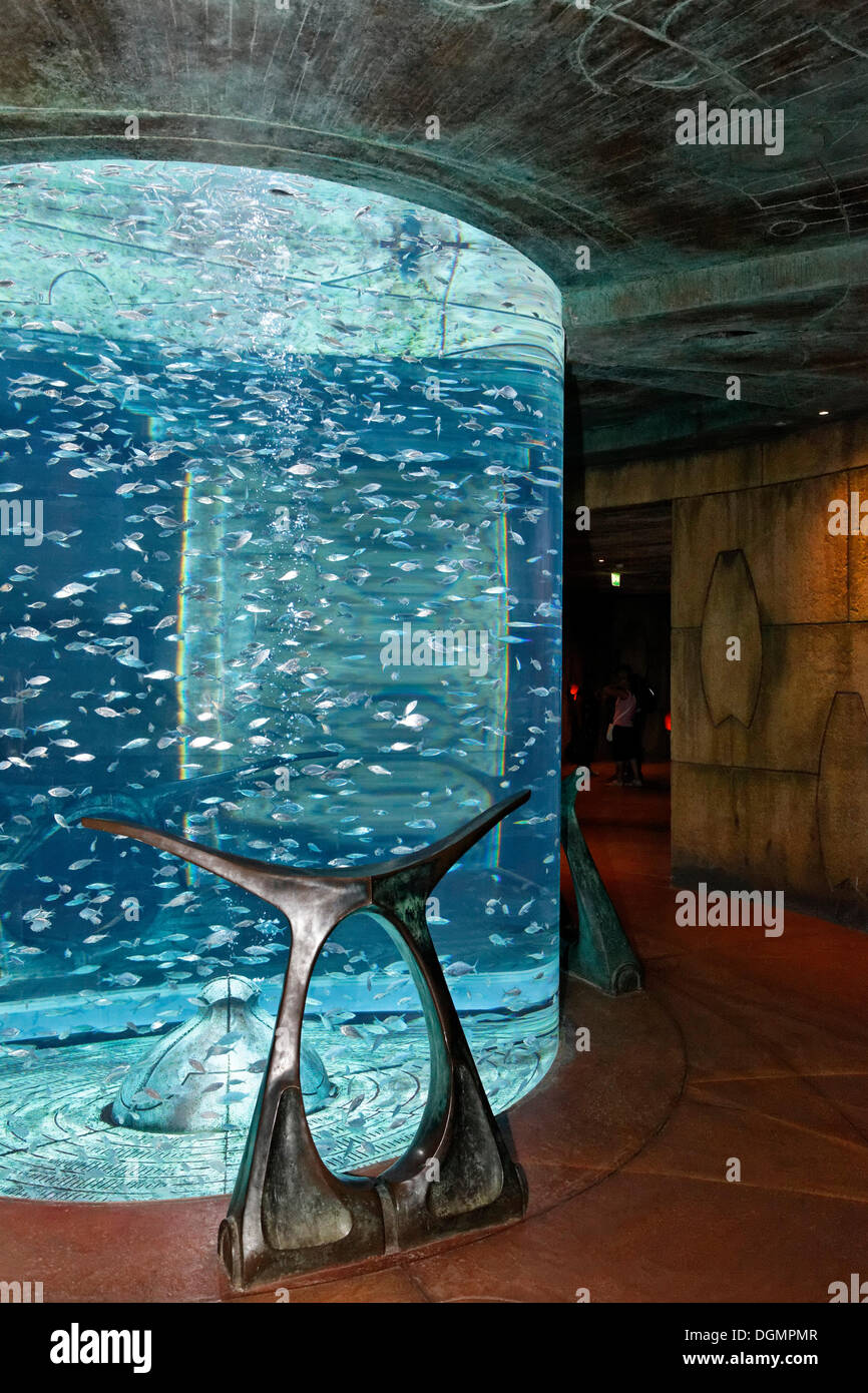 Aquarium in den Lost Chambers, ein Themenpark, basiert auf der Legende von Atlantis, Hotel Atlantis, The Palm Jumeirah, Dubai Stockfoto
