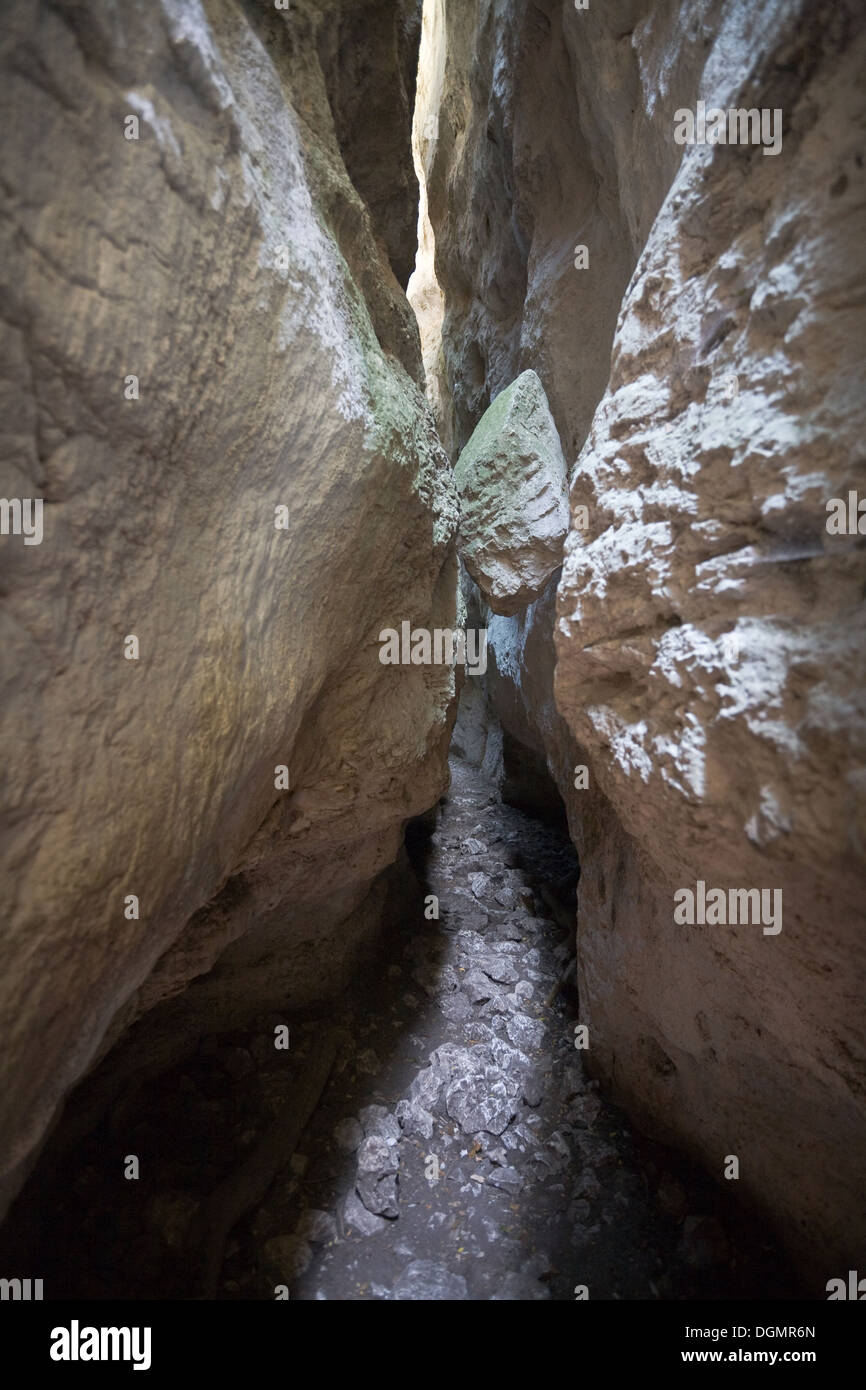 MERINDOL, France, der engste Schlucht der Provence, die Gorges-du - Regalon - Stockfoto