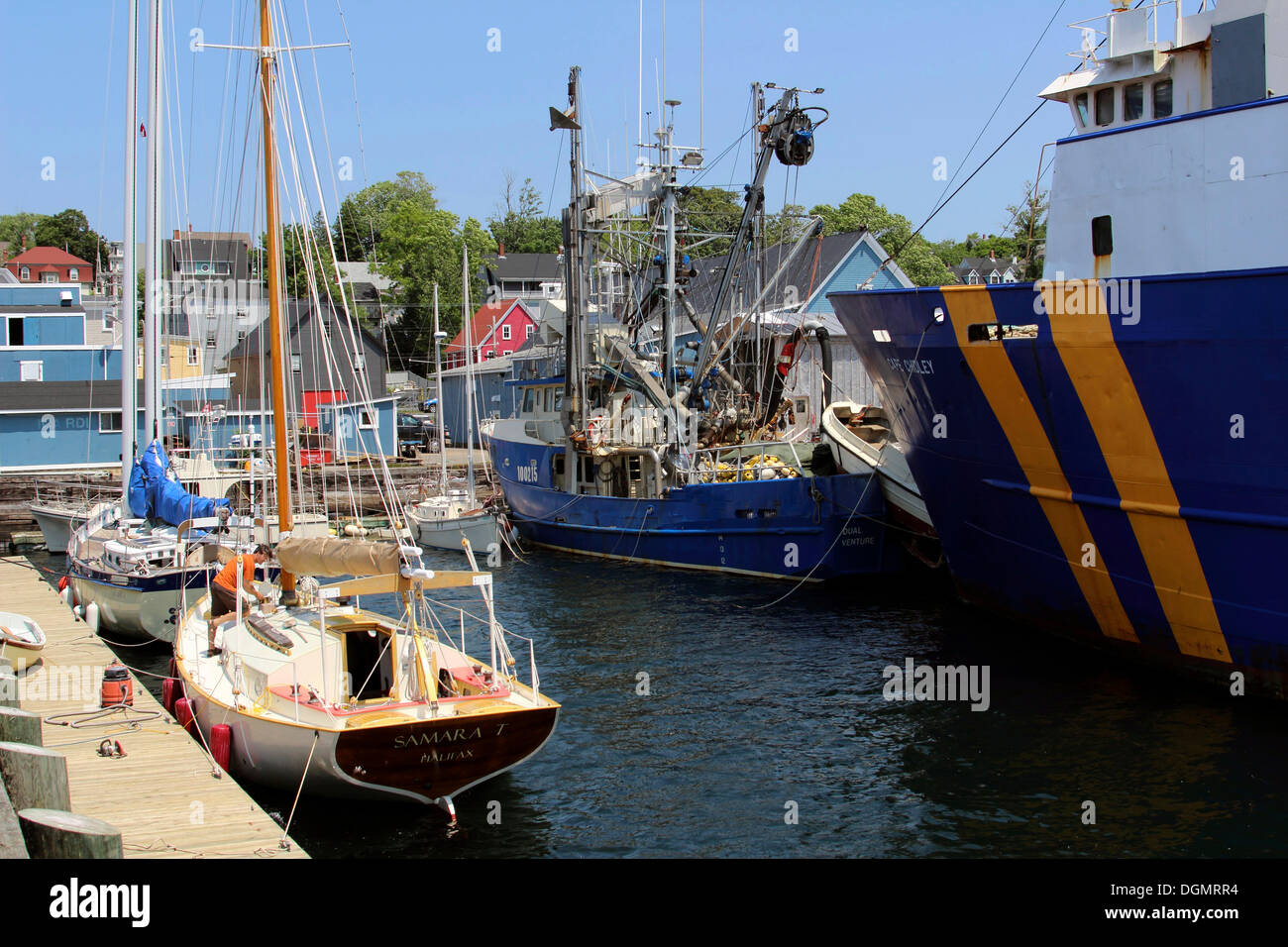 Hafen, Lunenburg, Ostufer, Seeprovinzen, Nova Scotia, Kanada Stockfoto
