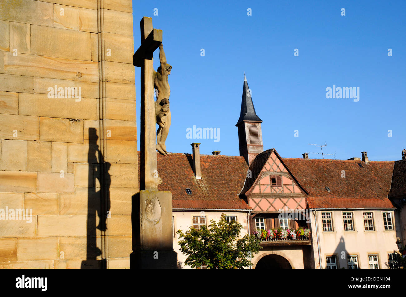 Der malerischen Stadt Alsace Rosheim, Frankreich Stockfoto