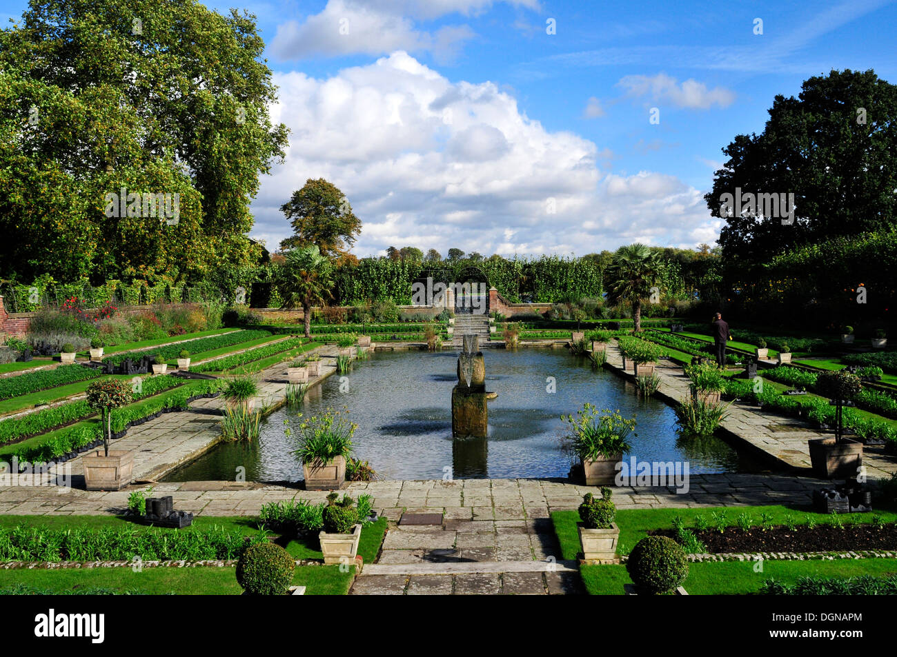 Einen allgemeinen Überblick über Kensington Gardens, London, UK Stockfoto