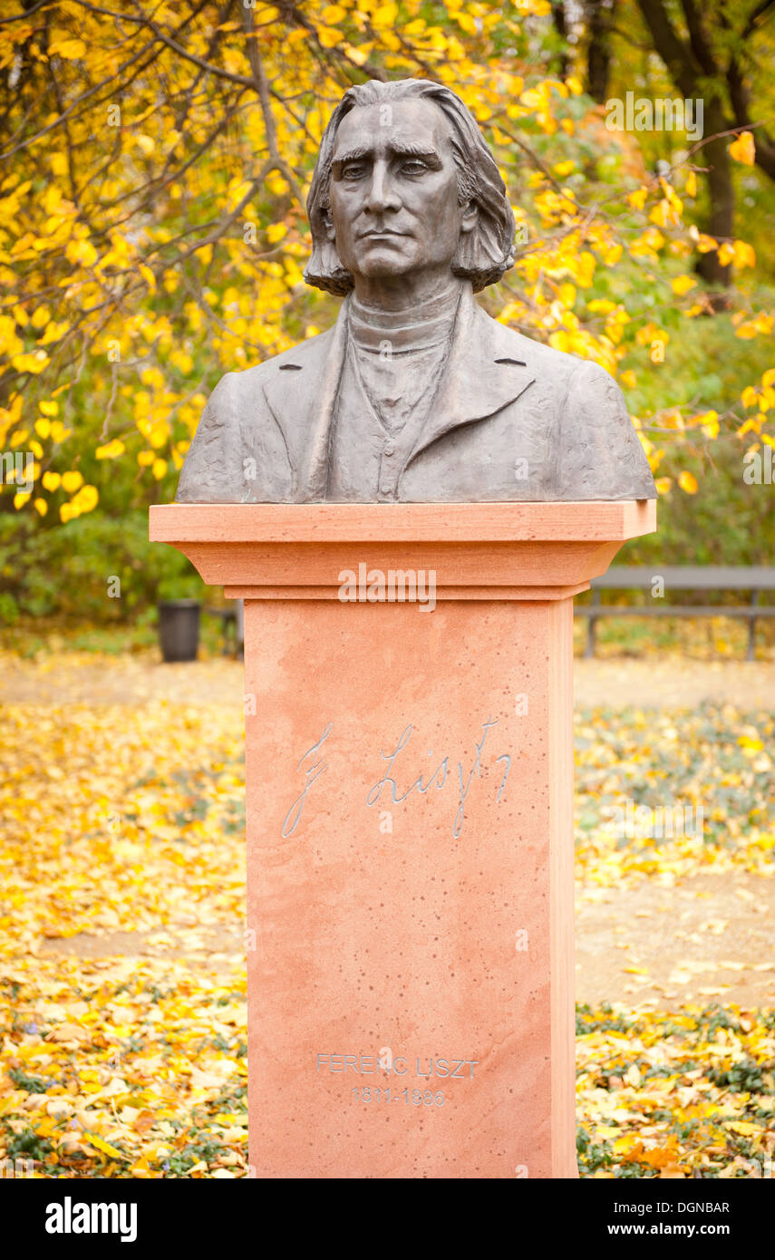 Büste des Komponisten Ferenc Liszt Stockfoto