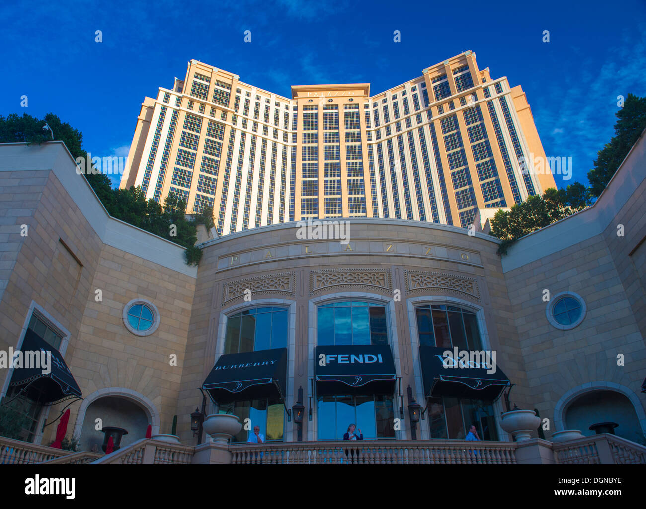 Das Palazzo Hotel and Casino in Las Vegas Stockfotografie Alamy