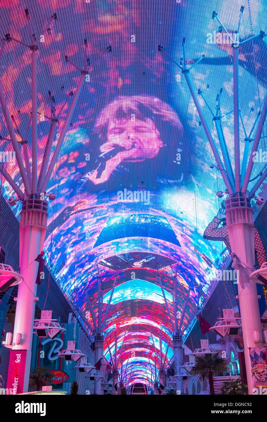 Die Fremont Street Experience in Las Vegas Stockfotografie Alamy