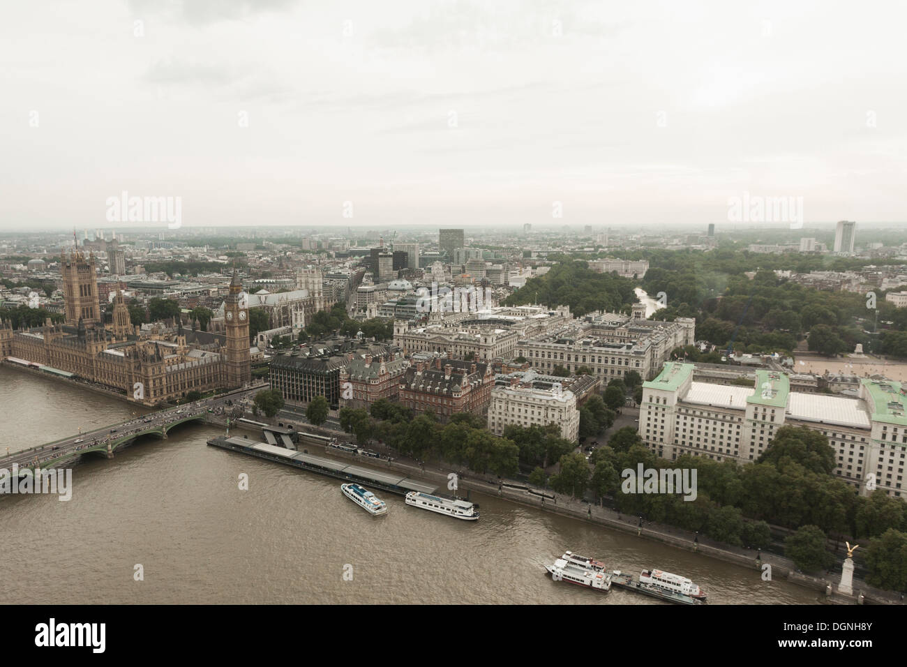 Aussicht über London Stadt Stockfoto