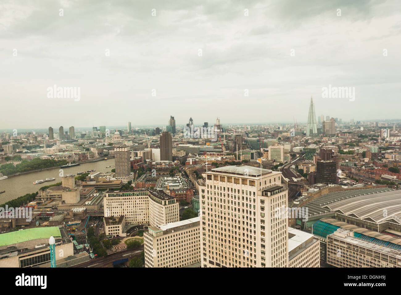 Luftaufnahme über London Stadt Stockfoto