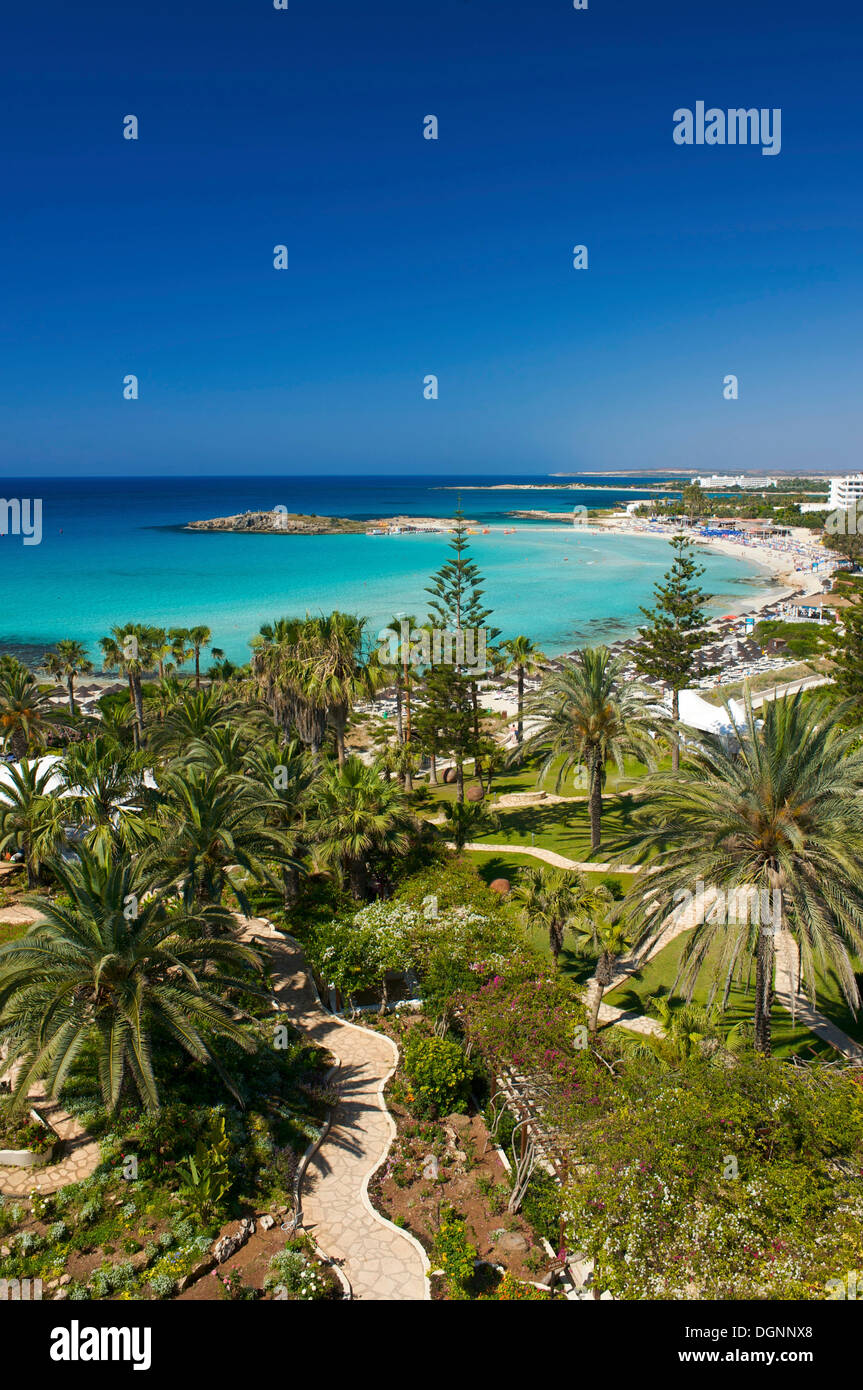 Nissi Beach in Ayia Napa, Süd-Zypern, Zypern Stockfoto