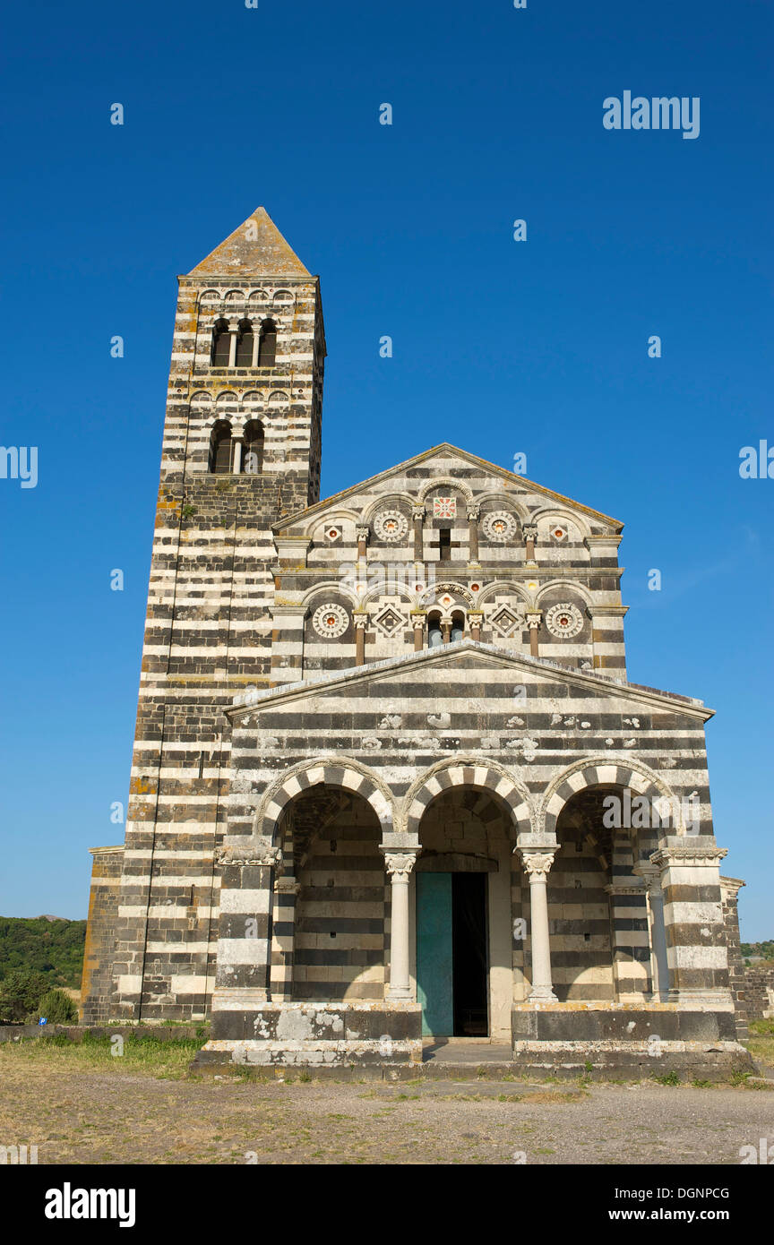 La Basilica della Santissima Trinità di Saccargia, Sardinien, Italien, Europa Stockfoto