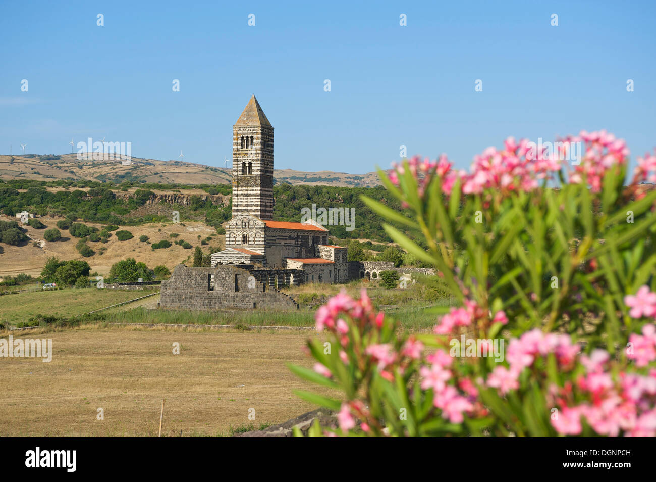 La Basilica della Santissima Trinità di Saccargia, Sardinien, Italien, Europa Stockfoto