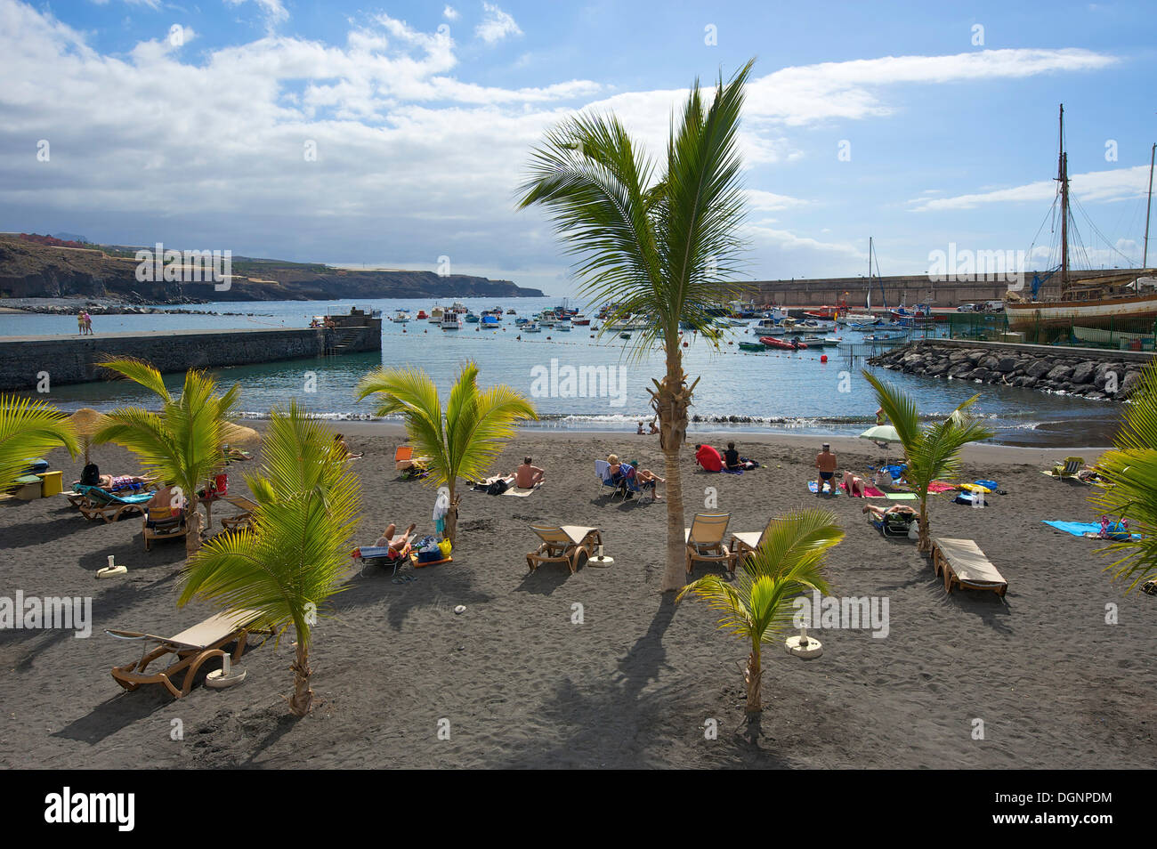Strand von San Juan, Teneriffa, Kanarische Inseln, Spanien, Europa Stockfoto