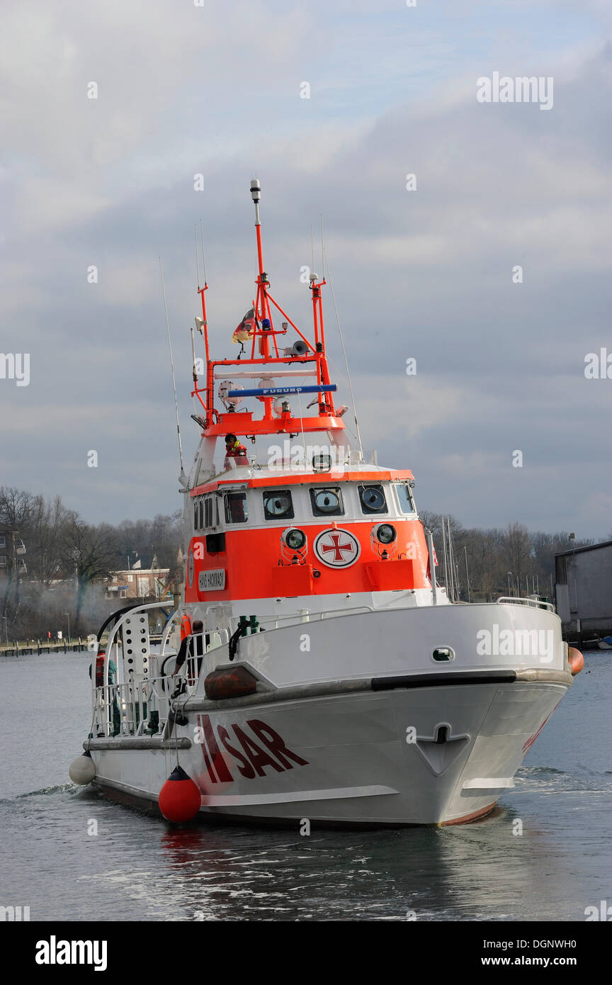 Hans Hackmack, Meer Rettungsdienst, 23,1 m, Eingabe der Hafen von Neustadt in Holstein, in der Nähe der SAR-Schule für Further moor Stockfoto