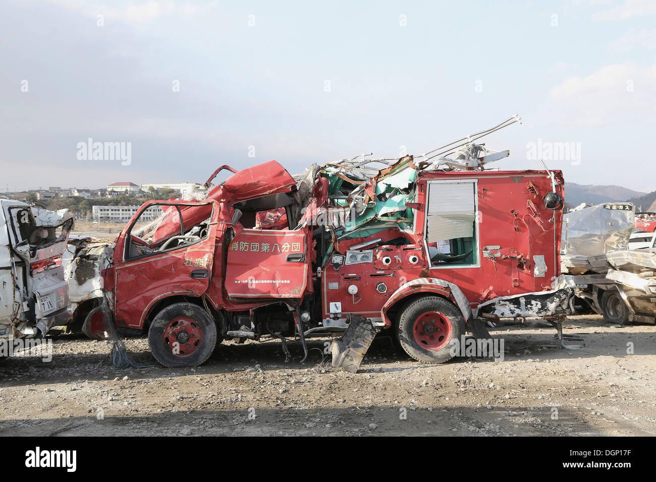 Japan nach dem Sturm - Übersichten in Minamisanriku, Minamisanriku, Japan. Architekt: Na, 2013. Stockfoto