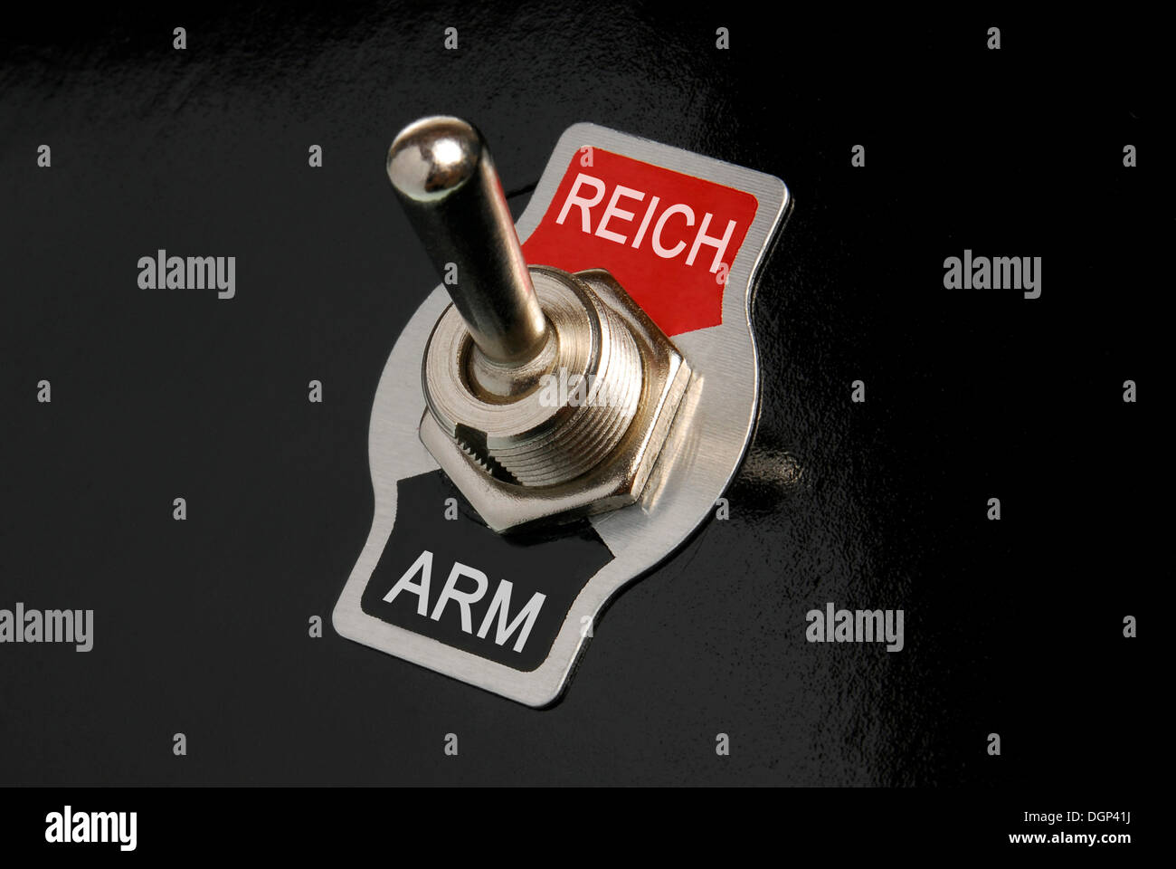 Kippschalter, Reich und Arm, Deutsch für reichen und Armen, symbolisches Bild gekennzeichnet Stockfoto