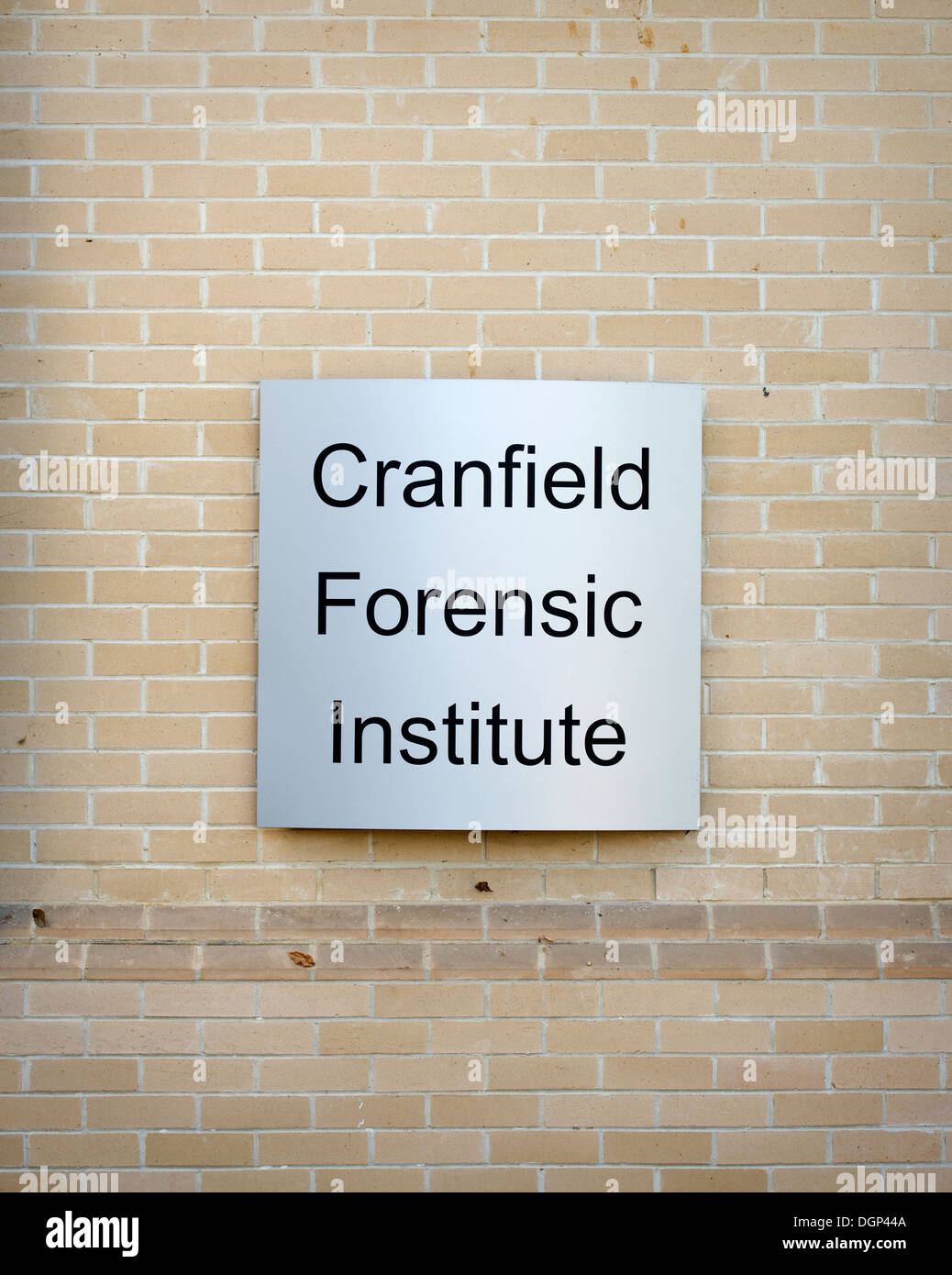Melden Sie sich an der forensischen Institut der Cranfield University, Shrivenham in der Nähe von Swindon UK Stockfoto