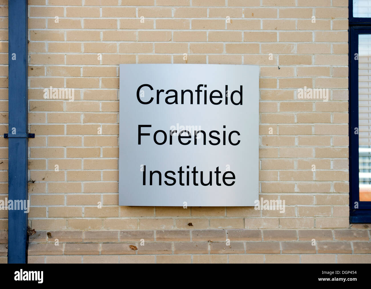 Melden Sie sich an der forensischen Institut der Cranfield University, Shrivenham in der Nähe von Swindon UK Stockfoto