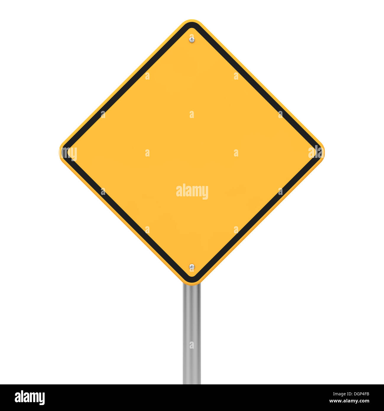 Straßenschild in Rautenform. Stockfoto