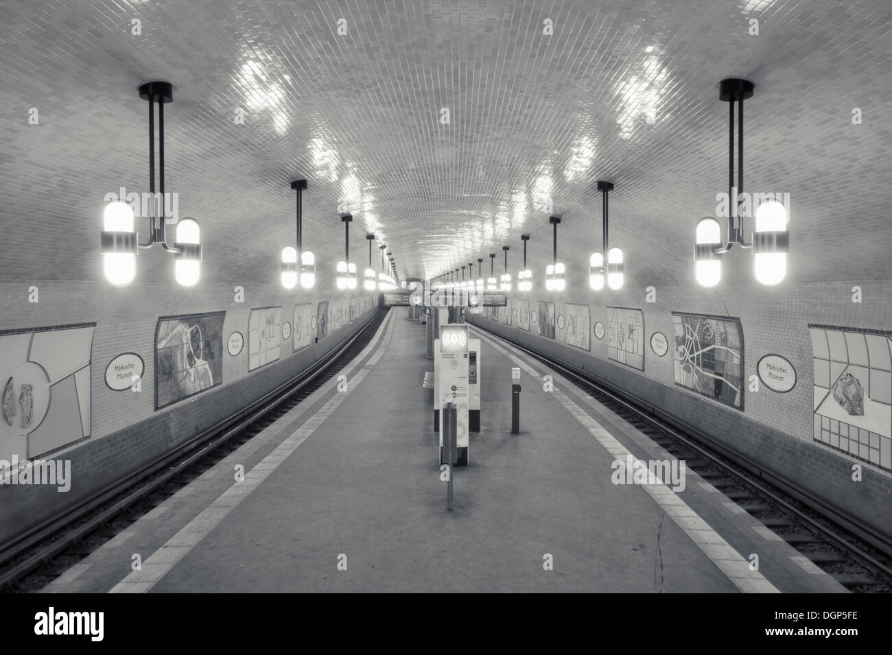 Maerkisches Museum u-Bahnstation, Berlin Stockfoto