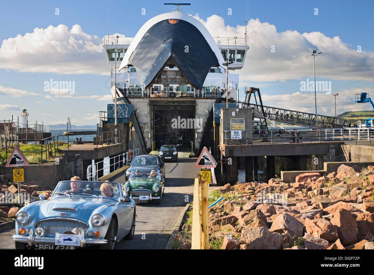 Autofähre auf der Isle of Arran, Ardrossan, Nord Ayyrshire, Schottland, Vereinigtes Königreich, Europa Stockfoto