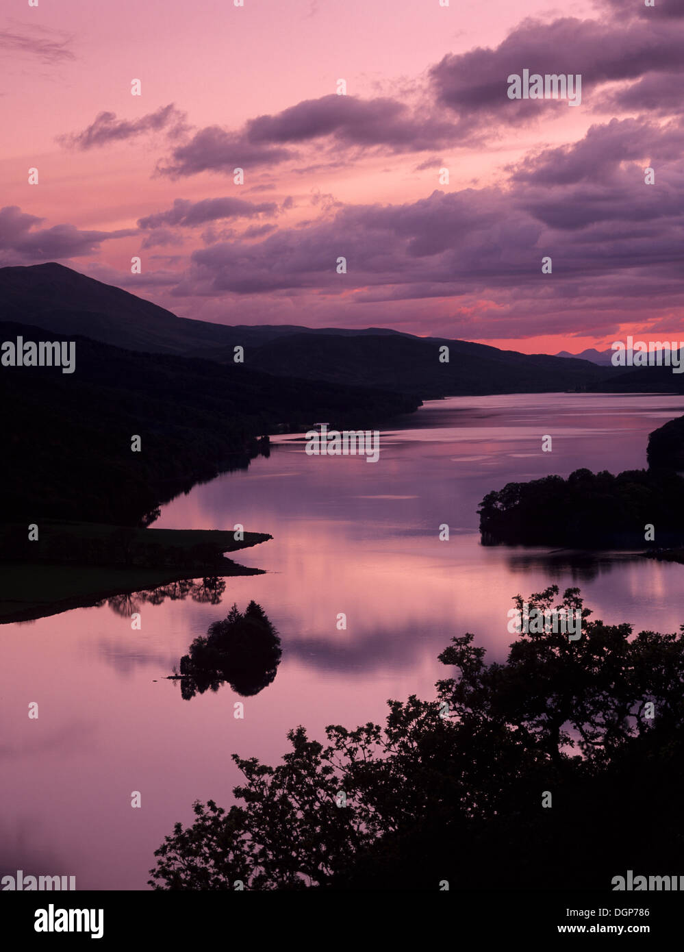 Blick von der Königin Blick auf Loch Tummel, Tayside Region, Schottland, Vereinigtes Königreich, Europa Stockfoto