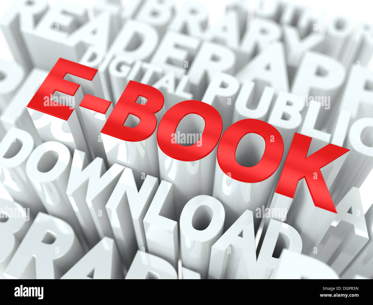 E-Book-Konzept. Stockfoto