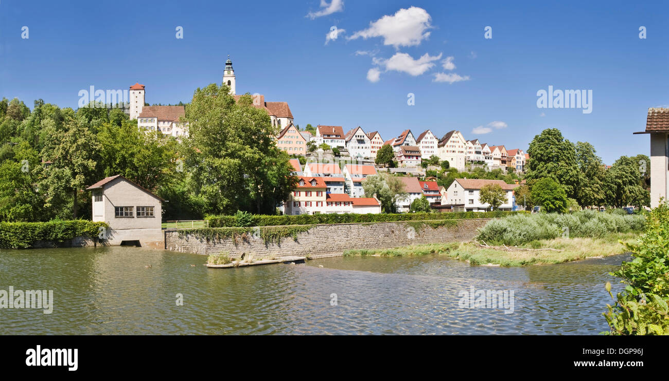 Horb am Neckar, Neckar Fluß, Baden-Württemberg Stockfoto