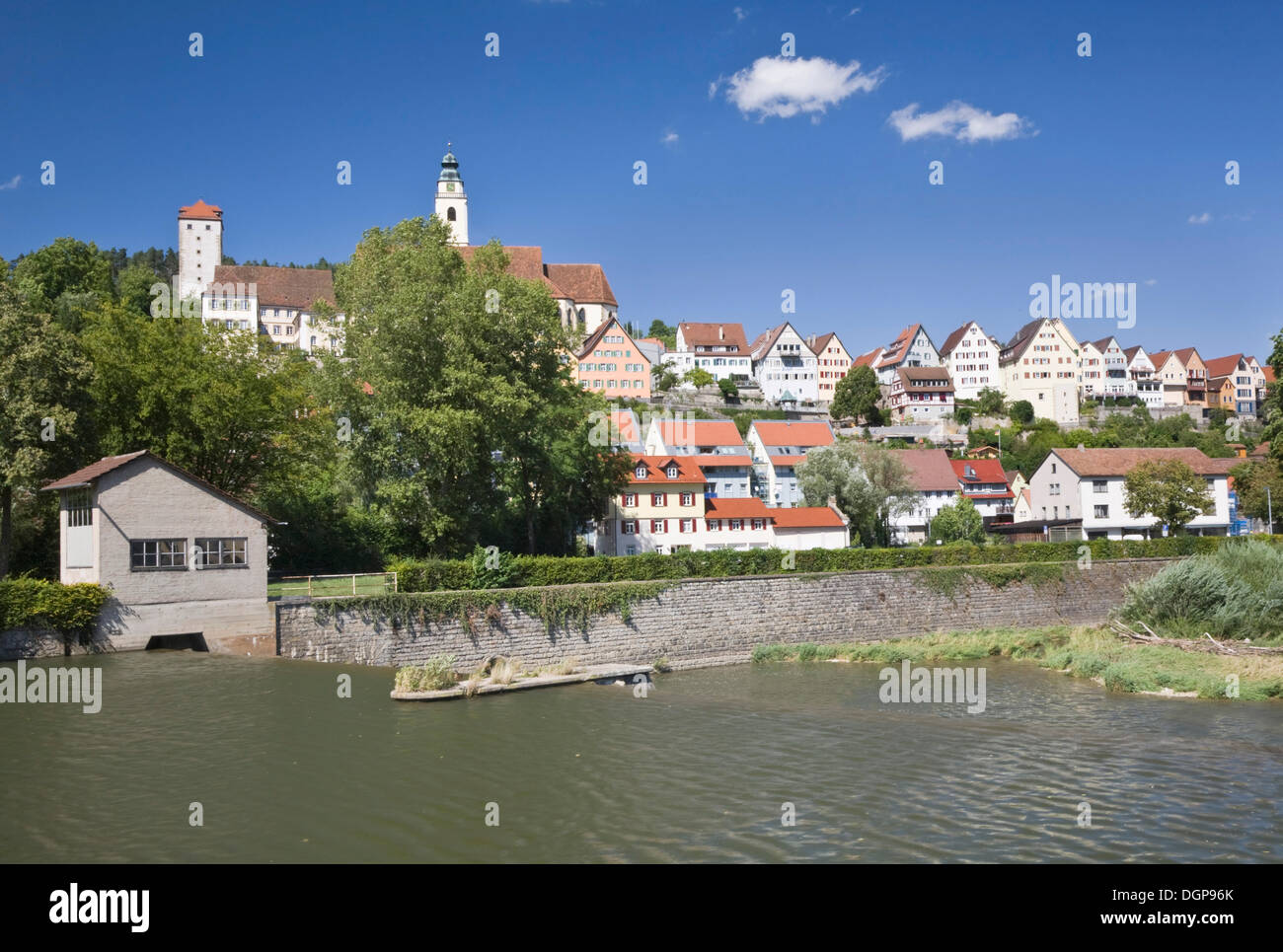 Horb am Neckar, Neckar Fluß, Baden-Württemberg Stockfoto