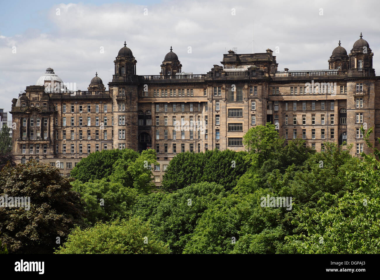 Die rückwärtige Fassade der Glasgow Royal Infirmary, Schottland, UK Stockfoto