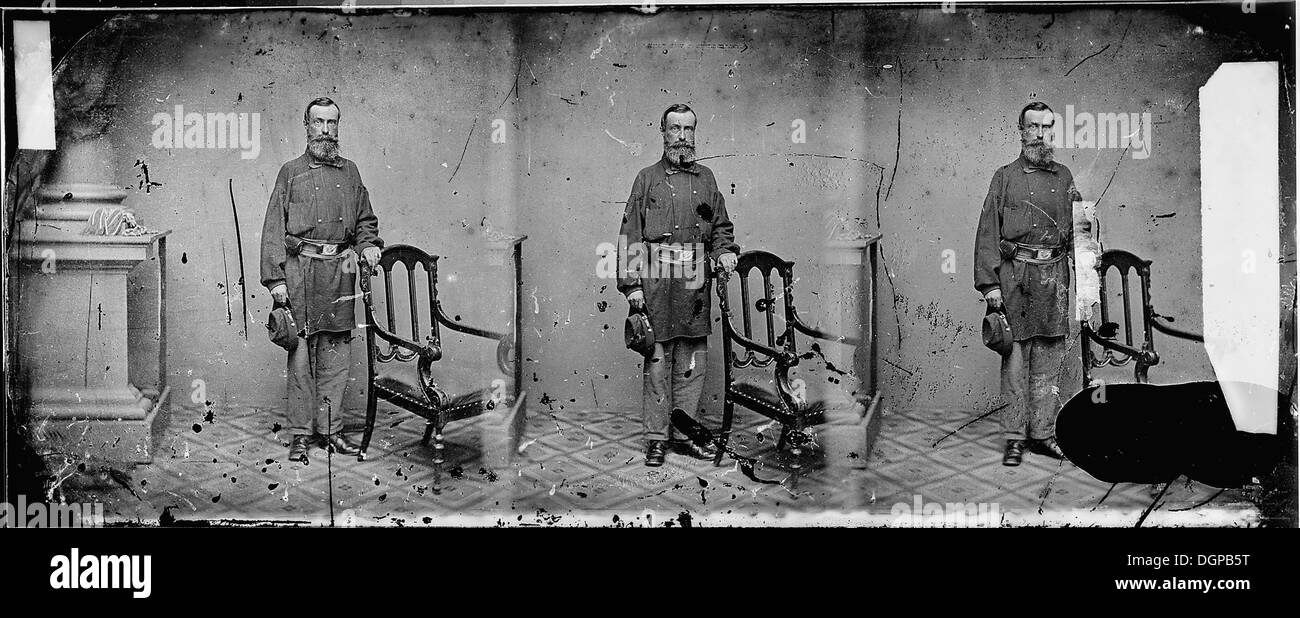 Leutnant Sylvester R. Knight war Mitglied der 1st Rhode Island Volunteers, einem Regiment, das während des Amerikanischen Bürgerkriegs diente. Dieses Bild unterstreicht seine Rolle im Konflikt. Stockfoto