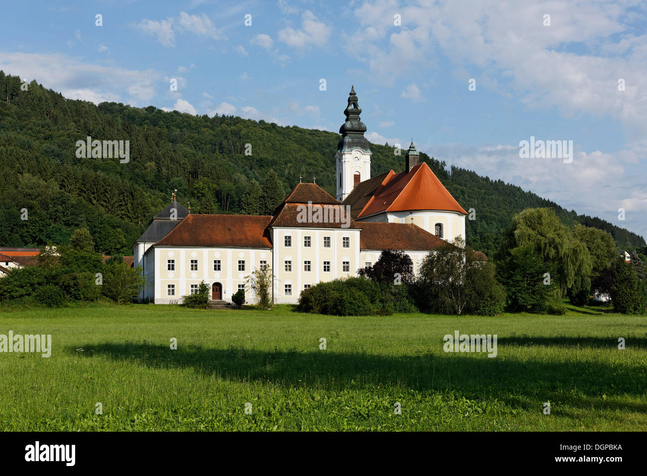 Engelszell Abbey, Engelhartszell an der Donau, Region Innviertel, Oberösterreich, Österreich, Europa, PublicGround Stockfoto
