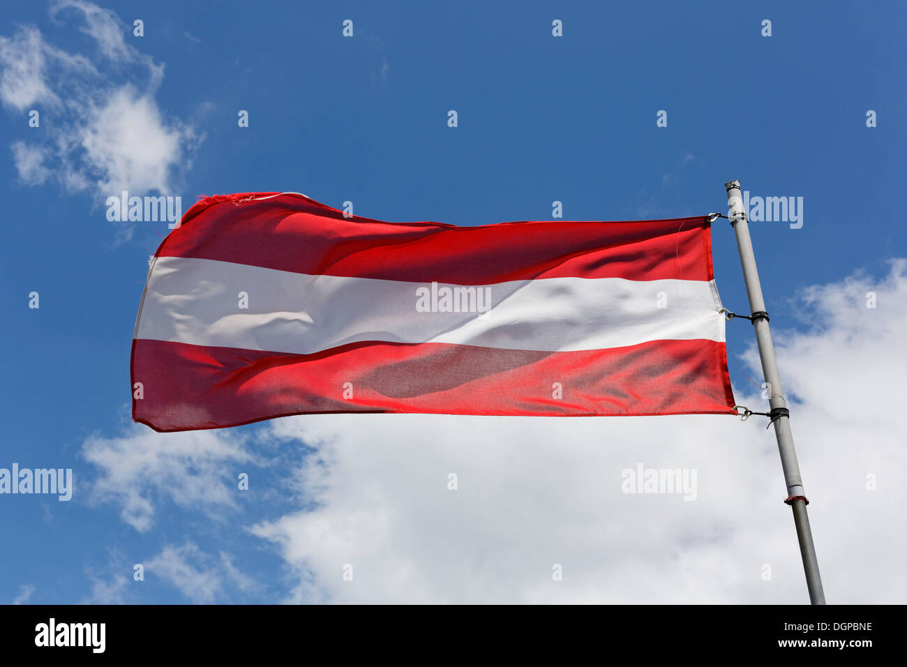 Österreichische Flagge, Österreich, Europa Stockfoto