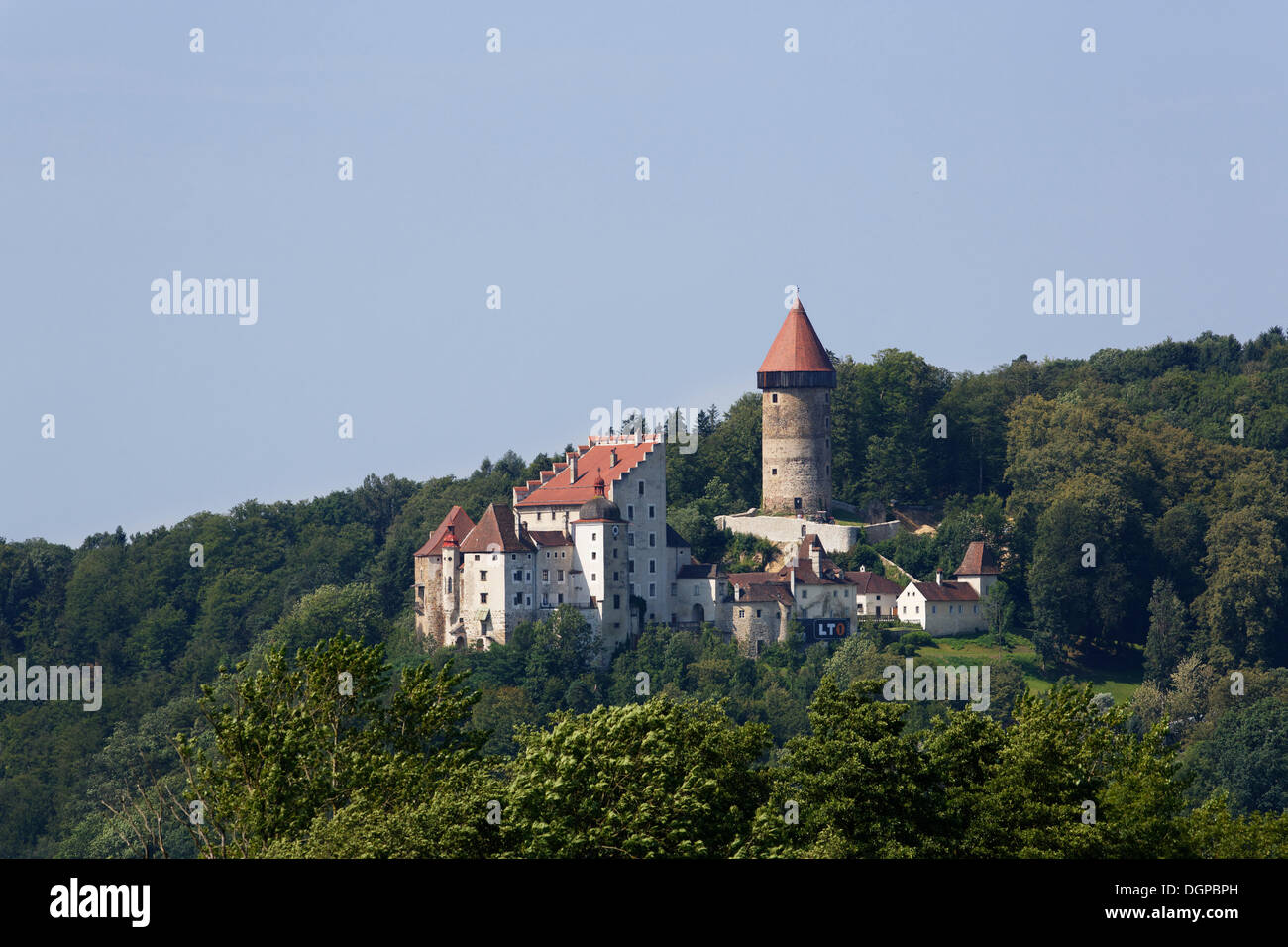 Burg Burg Clam, Klam, Mühlviertel Region, Oberösterreich, Österreich, Europa, PublicGround Stockfoto