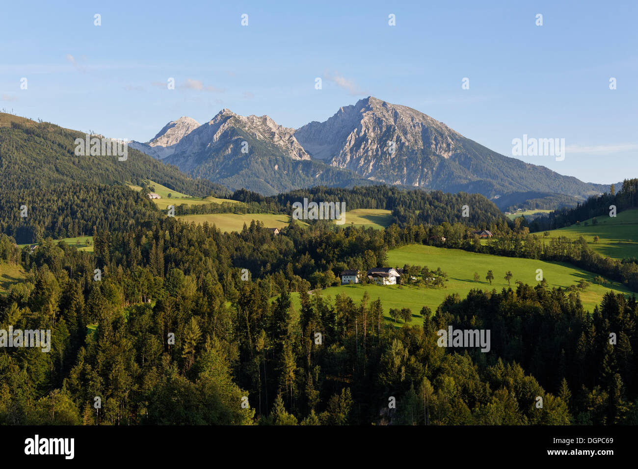 Kleiner Pyhrgas-Berg und Grosser Pyhrgas Berg, Windischgarsten, Pyhrn-Priel, Traunviertel Region, Oberösterreich, Österreich Stockfoto