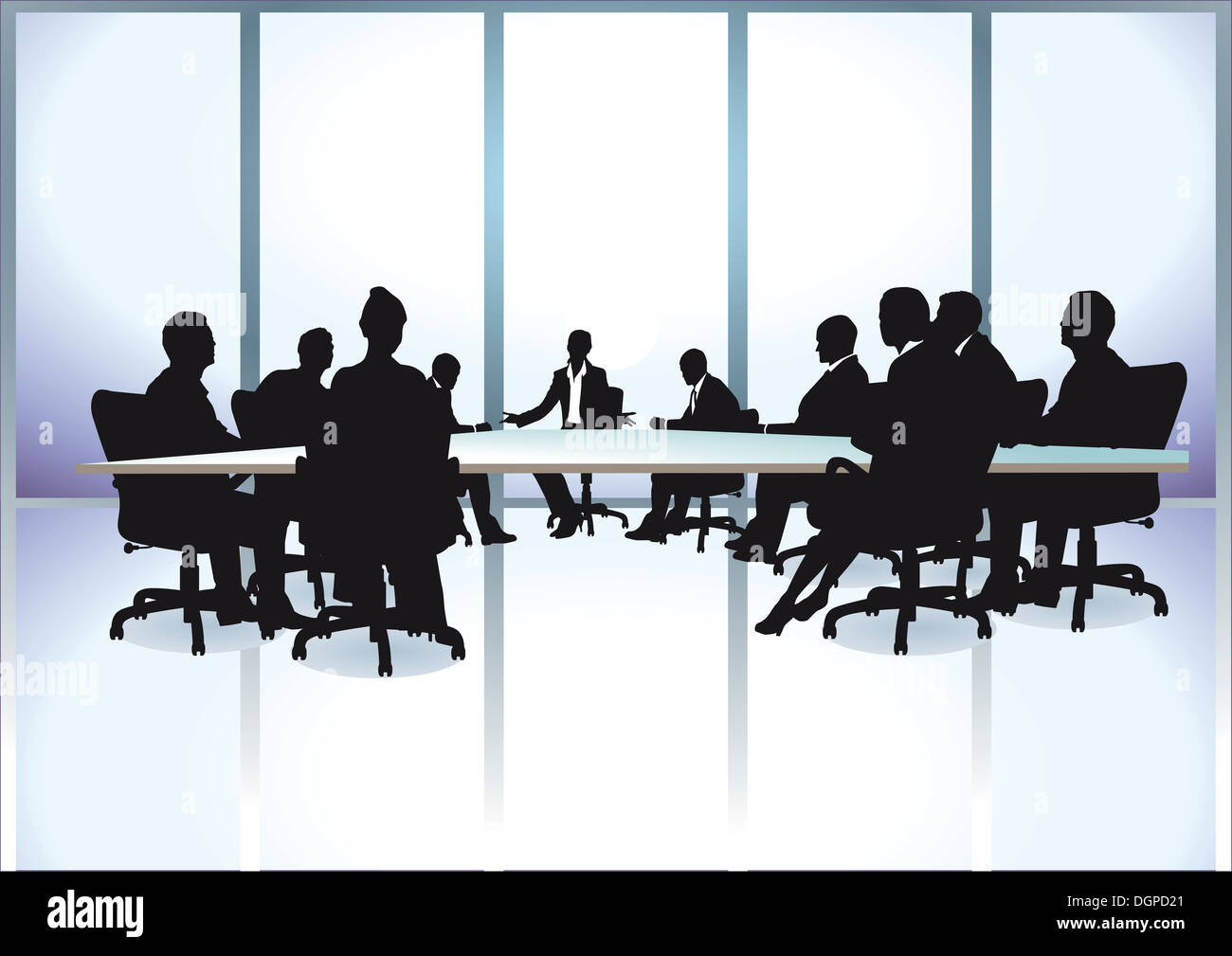 Gruppe von Geschäftsleuten in einem Meeting im Büro Stockfoto